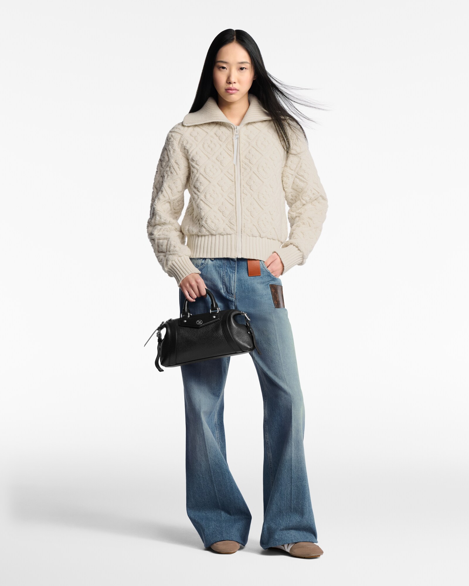 Veste Monogram effet shearling Femme Prêt-à-porter Maille | LOUIS VUITTON